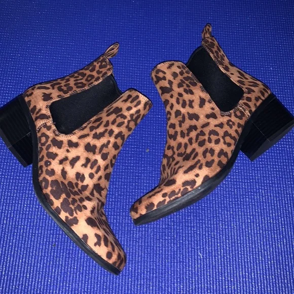 Leopard Print Ankle Boots - Picture 3 of 5